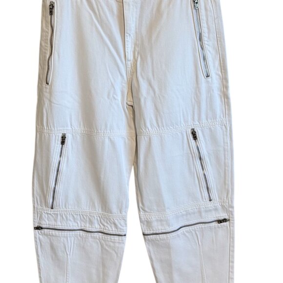Etica White Barrel Wide Leg Jeans size 31, Inseam 27.5" - NWOT - Picture 1 of 6